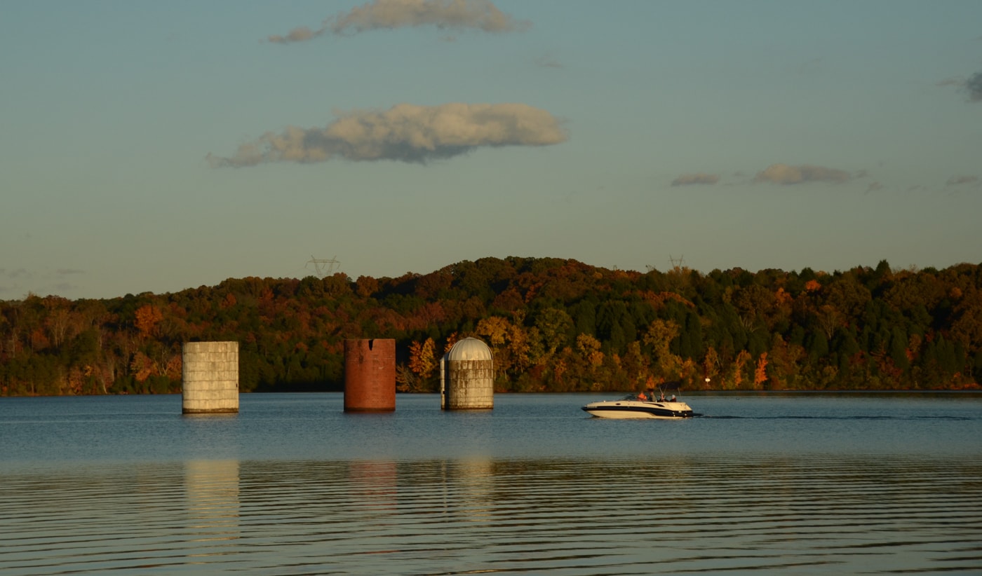 View of the silos from near Toqua
